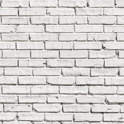 White Brick Wall Mural Traditional Vinyl