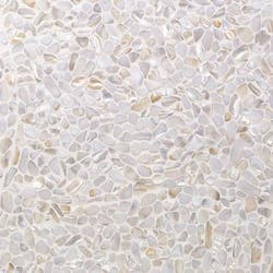 Oyster White Pearl Pebbles Tile